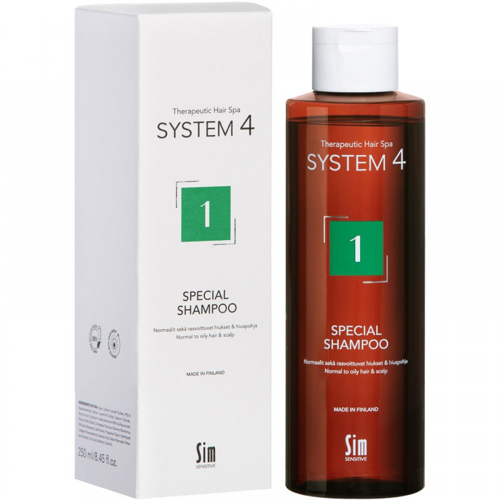 SIM SENSITIVE System 4 Special Shampoo №1 250ml - Шампунь №1 для нормальної шкіри голови і схильної до жирності 